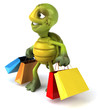 Tortue et shopping