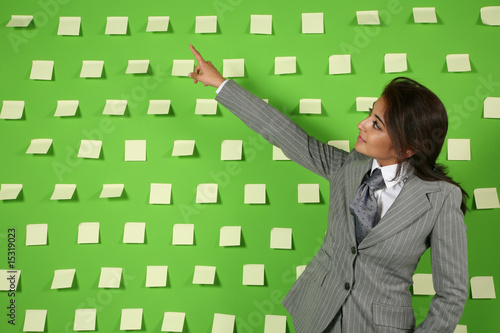 Photo: woman and postit woman and postit
