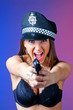 Sexy woman with gun Sexy woman with gun