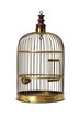 Isolated antique empty bird cage Isolated antique empty bird cage