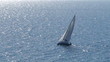 Sailboat in regatta on blue sea Sailboat in regatta on blue sea