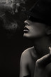 Fine art portrait of a elegant lady - black white version