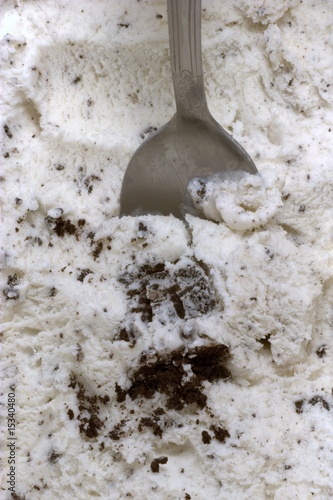 Photo: Cookies and Cream Ice Cream w/ spoon Cookies and Cream Ice Cream w/ spoon