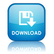 Square "DOWNLOAD" button with reflection (blue)