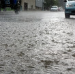 heavy rain on a street