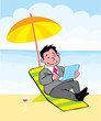 businessman on beach