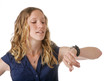 Woman looking at watch