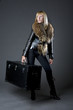 The stylish girl with the trunk