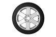 Isolated car alloy wheel and tyre Isolated car alloy wheel and tyre