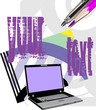 background with notebook