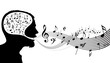 Music theme - head of the singer