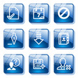 Blue glass button 2