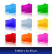 Set of the Empty Folders for Your Future Icons: 02 Glossy