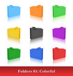 Set of the Empty Folders for Your Future Icons: 01 Colorful
