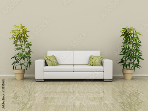  Sofa with plants