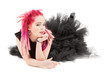 pink hair girl