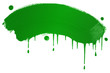 Green painted shape