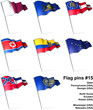 Illustration: Flag pins #15 Flag pins #15