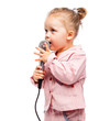 Little girl with microphone
