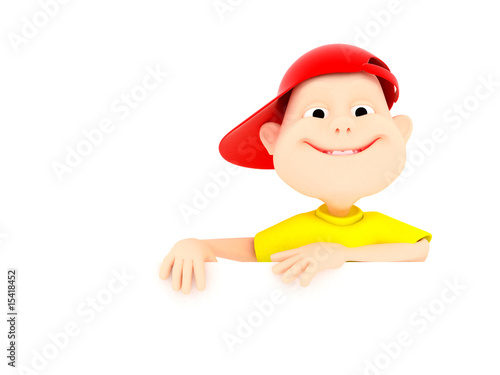 Illustration: Boy hold sign Boy hold sign