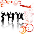 Illustration of people jumping Illustration of people jumping