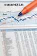 Kurs-Chart mit Stift