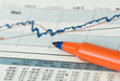 Kurs-Chart mit Stift