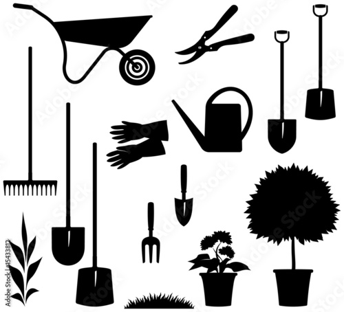 Vettoriale: Gardening Items – Vector illustration Gardening Items – Vector illustration