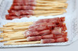schinkenröllchen am buffet