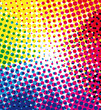Colorful halftone dots background
