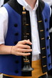 gilet bleu de costume traditionnel breton et bombarde gilet bleu de costume traditionnel breton et bombarde