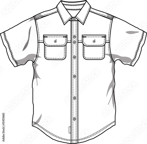 button down shirt drawing. Men utton down shirt