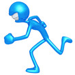 3D Character Smiling And Running