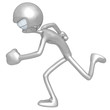 3D Character Smiling And Running