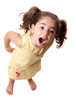Little girl shouting communicating