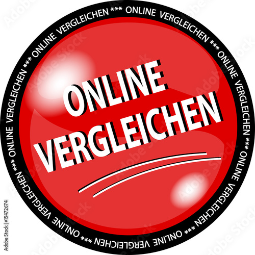 illustration - button online vergleichen rot