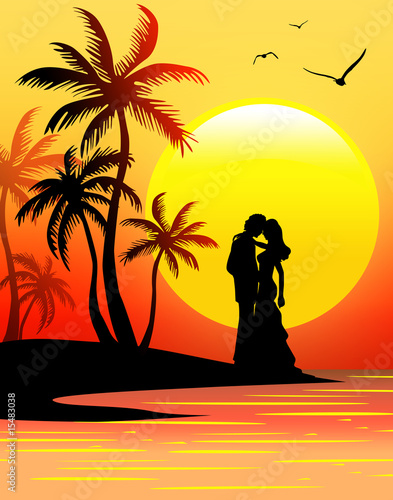 Romantic couple at the seaside Romantic couple at the seaside