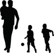 Family silhouette vector Family silhouette vector