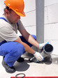 Plumber at work
