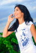 Smiley girl on the phone