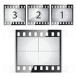 Film strip countdown. Vector.