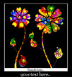 Abstract card, a banner, a flyer - florets from florets