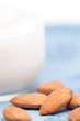 Glass of almond milk