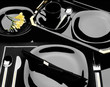 Black dinnerware setting