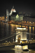 The Chain Bridge and the Parliament in Budapest
