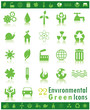 Set of 22 green environmental icons Set of 22 green environmental icons
