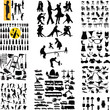 Mix silhouette vector Mix silhouette vector