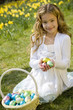 Young Girl Holding Easter Eggs