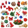 Christmas collection isolated on white background