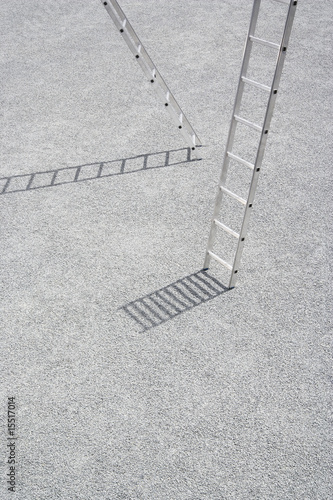 Photo: Two ladders outdoors Two ladders outdoors